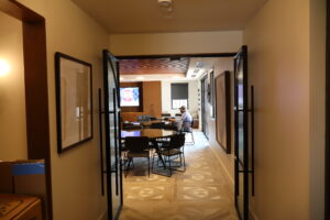 Hallway leading to dining area.
